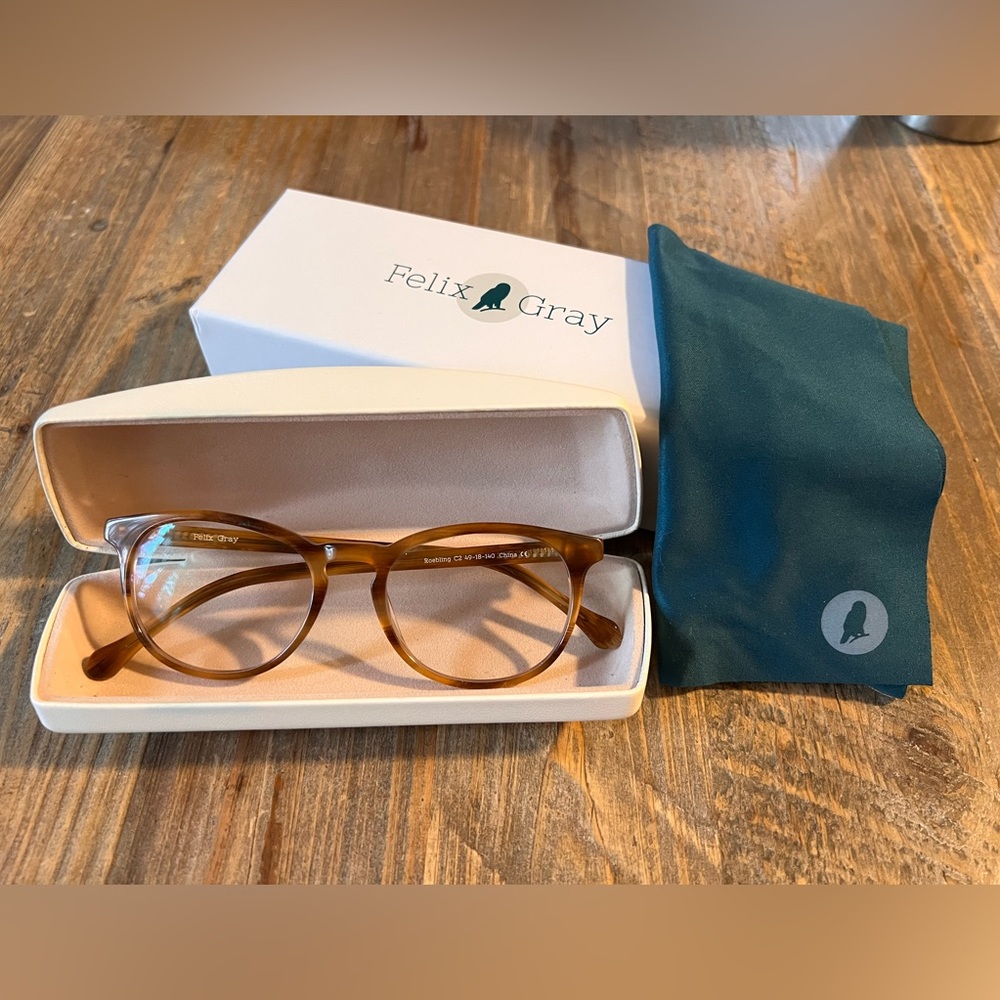 Felix Gray Roebling Amber Toffee Blue Light Glasses